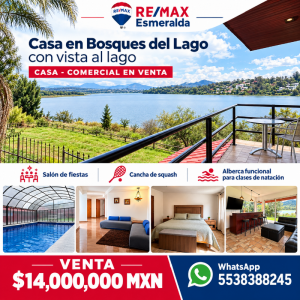 Casa en Venta Bosques del Lago con vista al lago