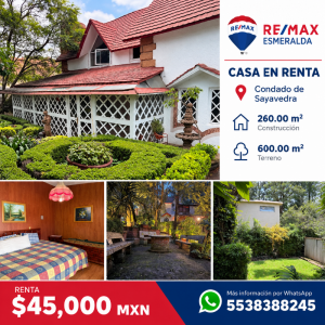 Casa en Renta en Condado de Sayavedra