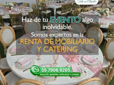Renta de mobiliario y decoración para eventos